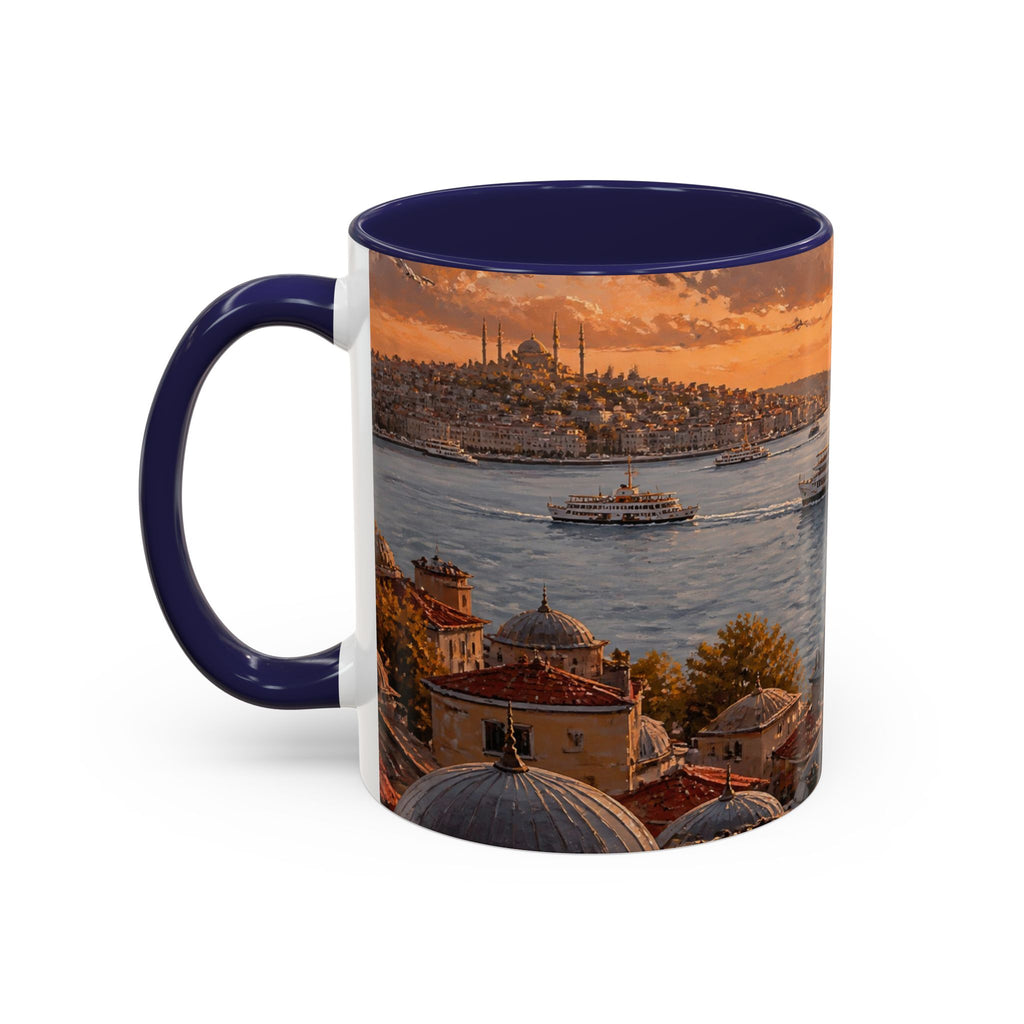 Istanbul Accent Coffee Mug, Scenic Travel Art, 11oz 15oz
