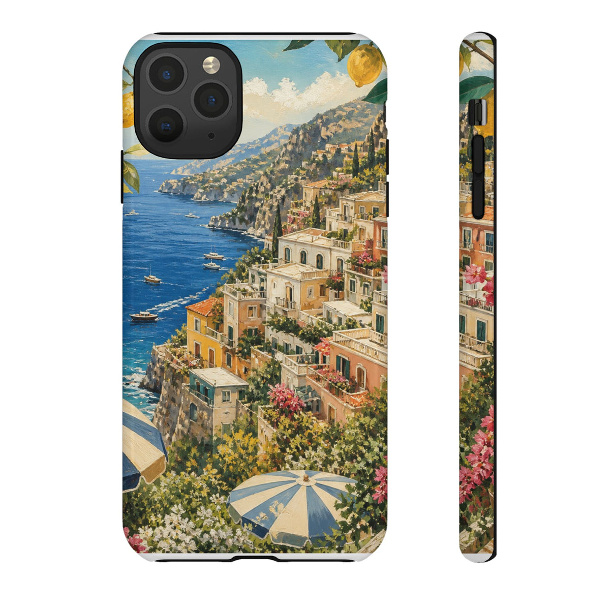 Amalfi Coast Phone Case, Coastal Travel Art, Tough Protective Case, Matte or Glossy