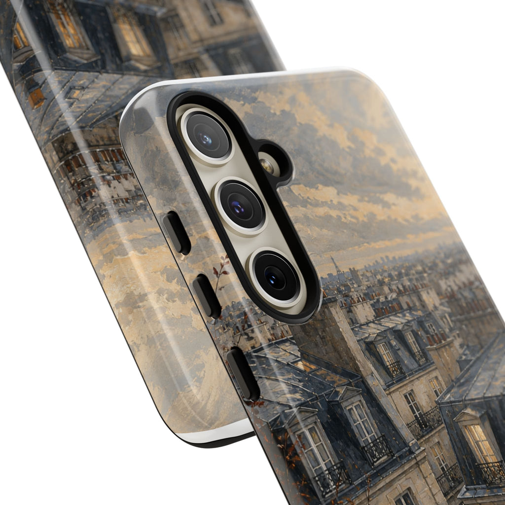 Paris Phone Case, Rooftop Travel Art, Tough Protective Case, Matte or Glossy