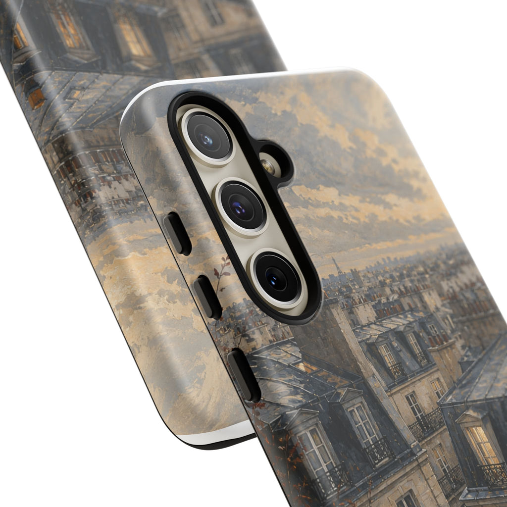 Paris Phone Case, Rooftop Travel Art, Tough Protective Case, Matte or Glossy