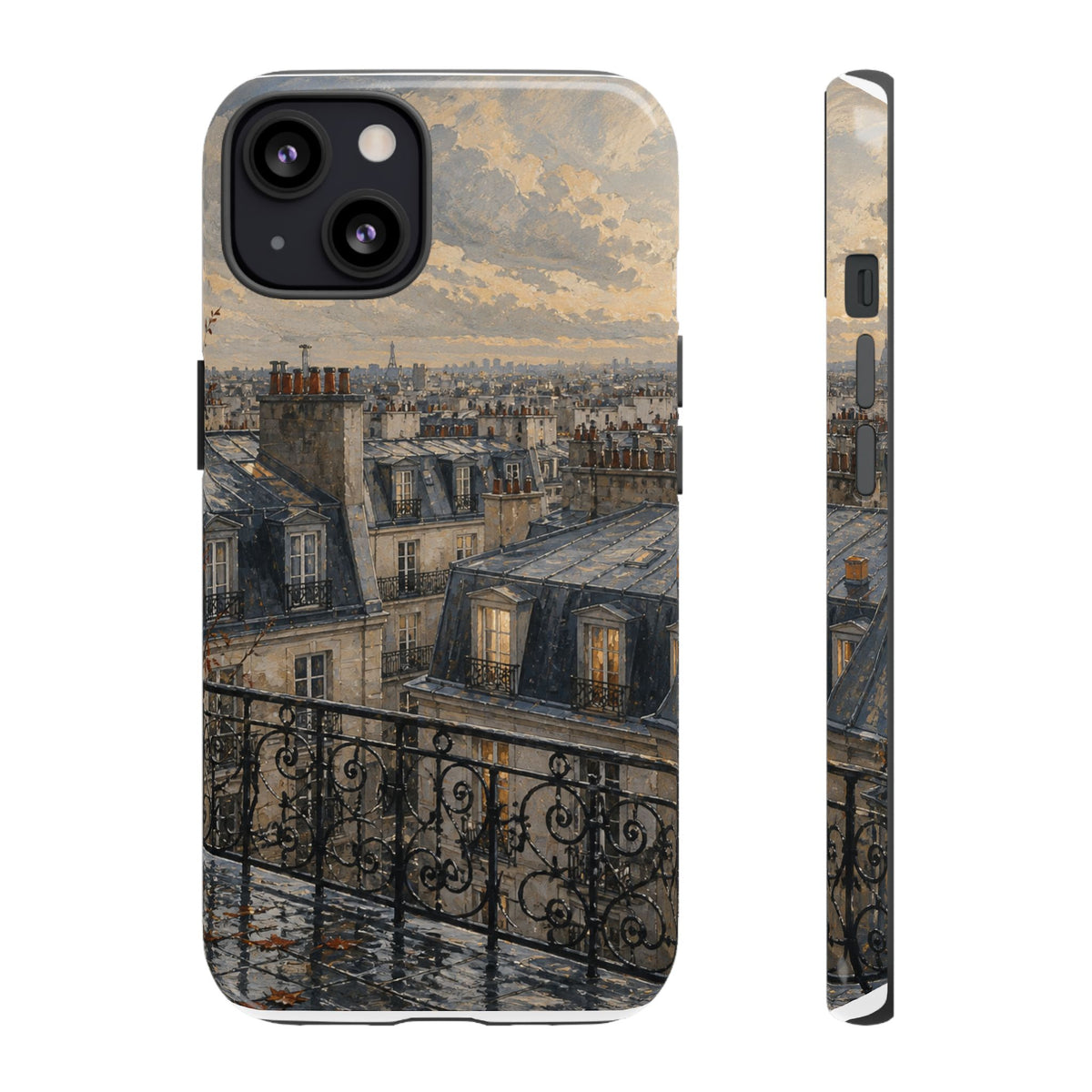 Paris Phone Case, Rooftop Travel Art, Tough Protective Case, Matte or Glossy