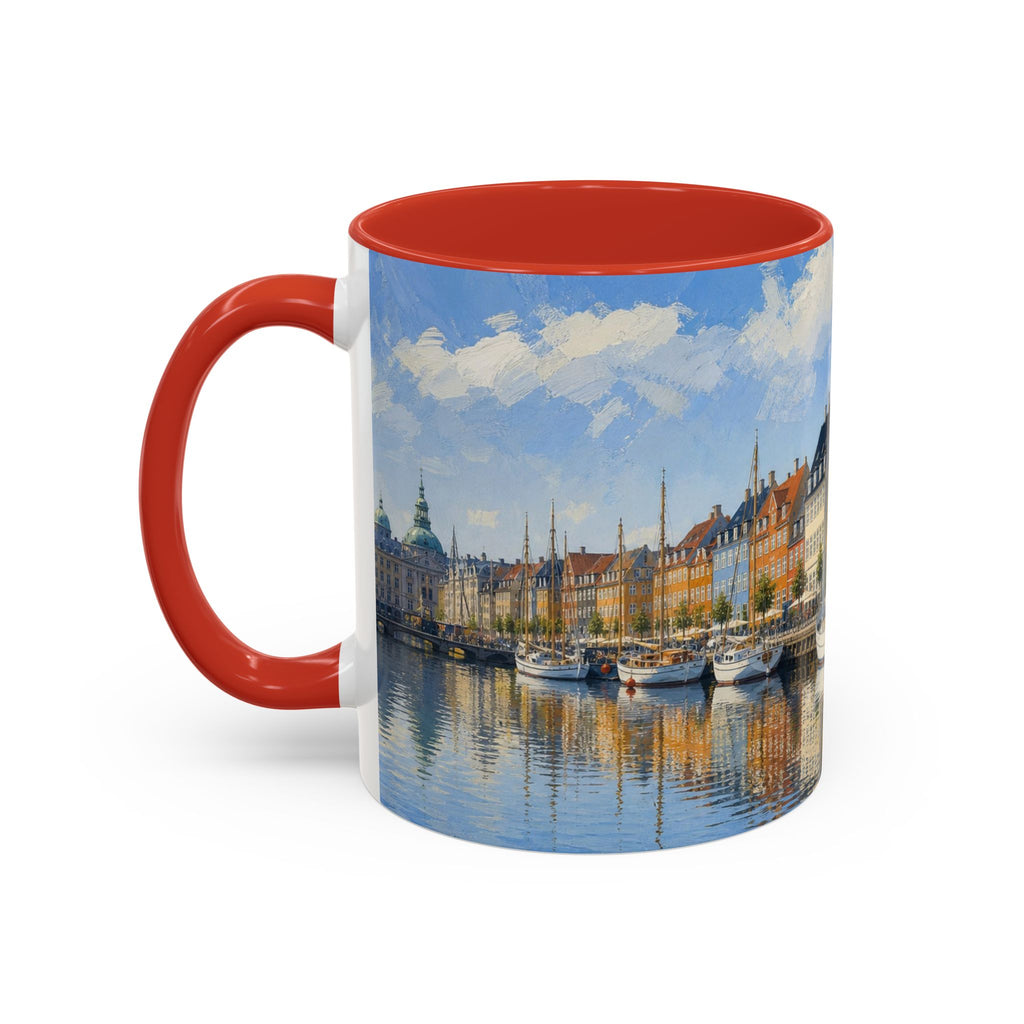 Copenhagen Accent Coffee Mug, Scenic Travel Art, 11oz 15oz