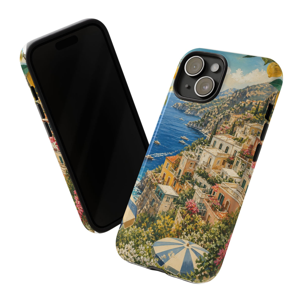 Amalfi Coast Phone Case, Coastal Travel Art, Tough Protective Case, Matte or Glossy