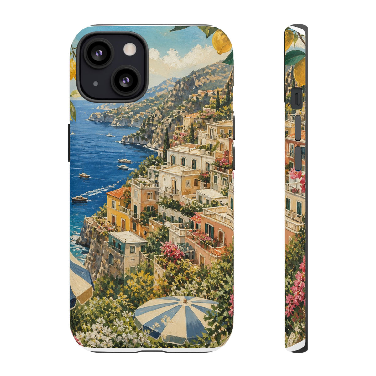 Amalfi Coast Phone Case, Coastal Travel Art, Tough Protective Case, Matte or Glossy