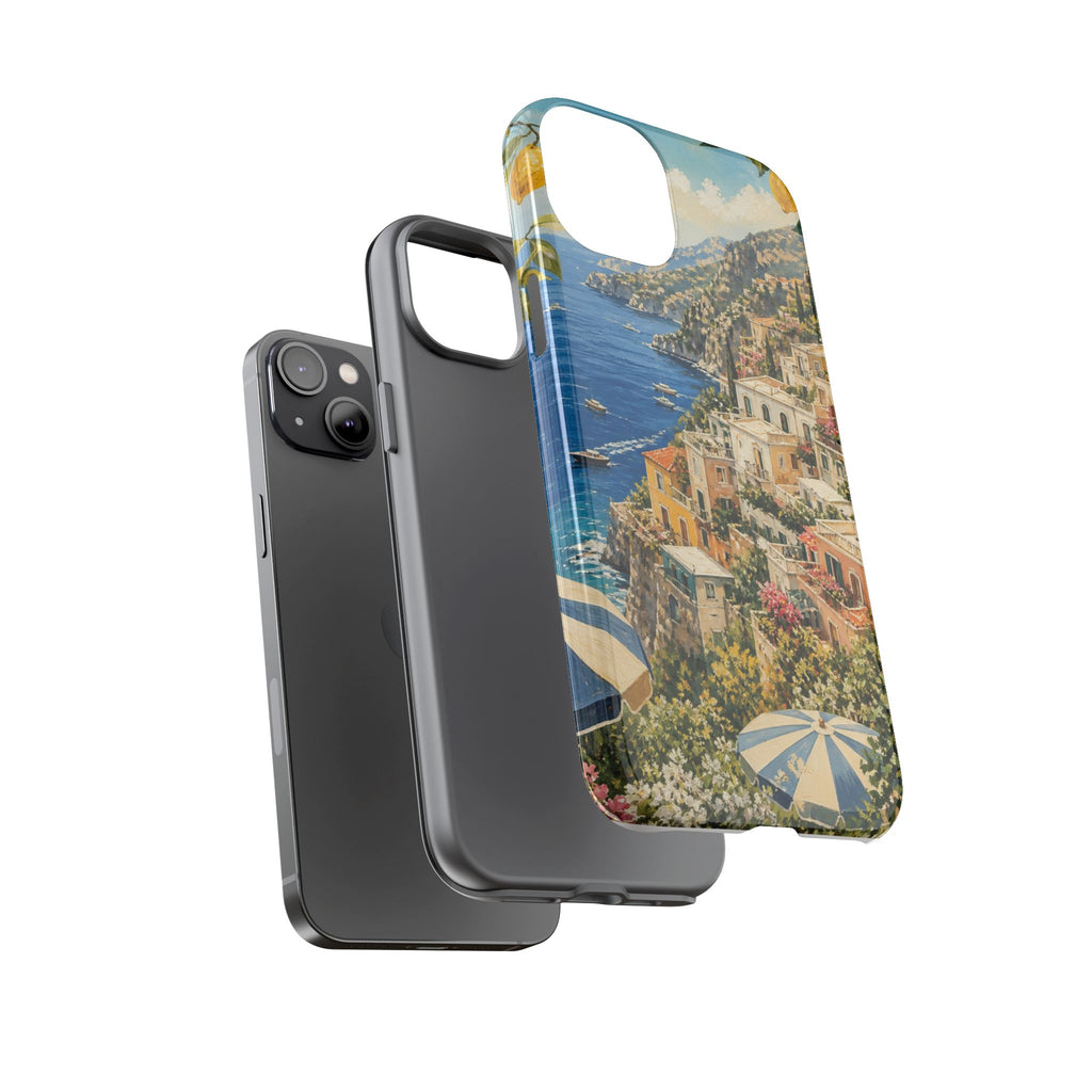 Amalfi Coast Phone Case, Coastal Travel Art, Tough Protective Case, Matte or Glossy