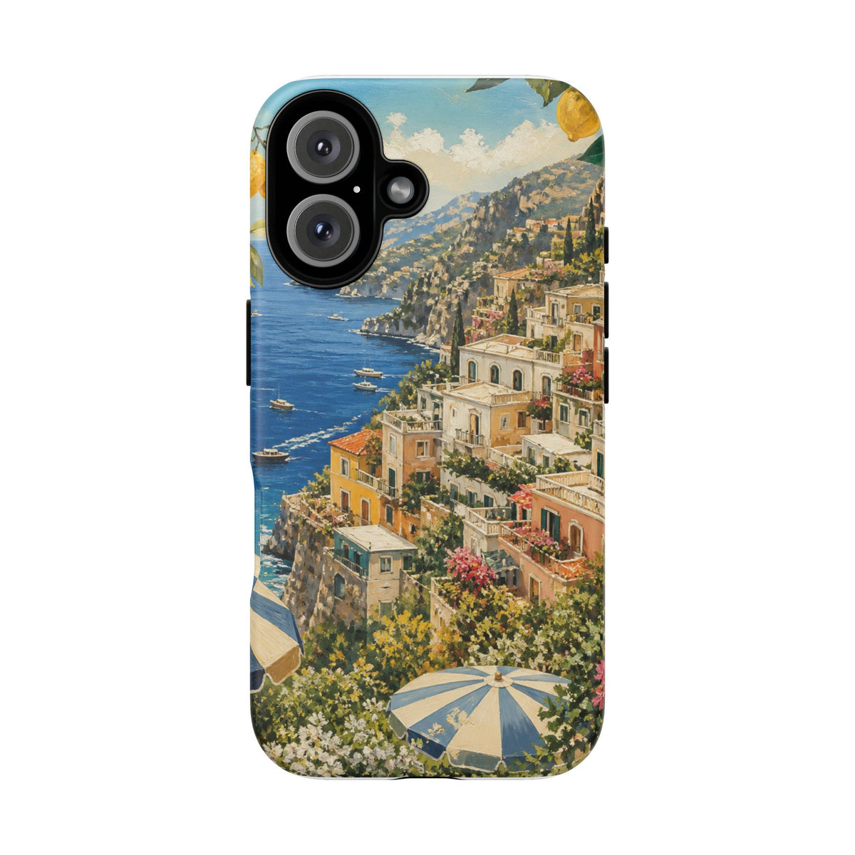 Amalfi Coast Phone Case, Coastal Travel Art, Tough Protective Case, Matte or Glossy