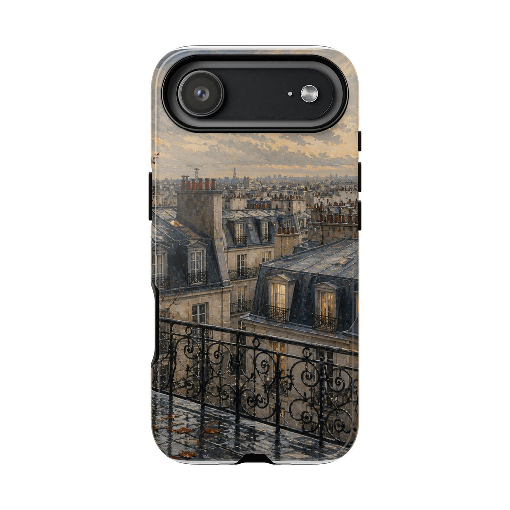Paris Phone Case, Rooftop Travel Art, Tough Protective Case, Matte or Glossy