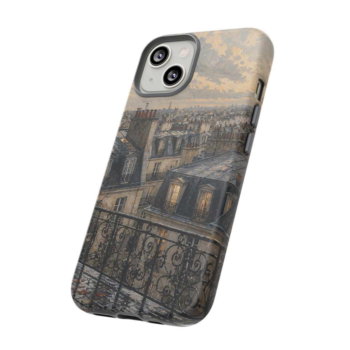 Paris Phone Case, Rooftop Travel Art, Tough Protective Case, Matte or Glossy