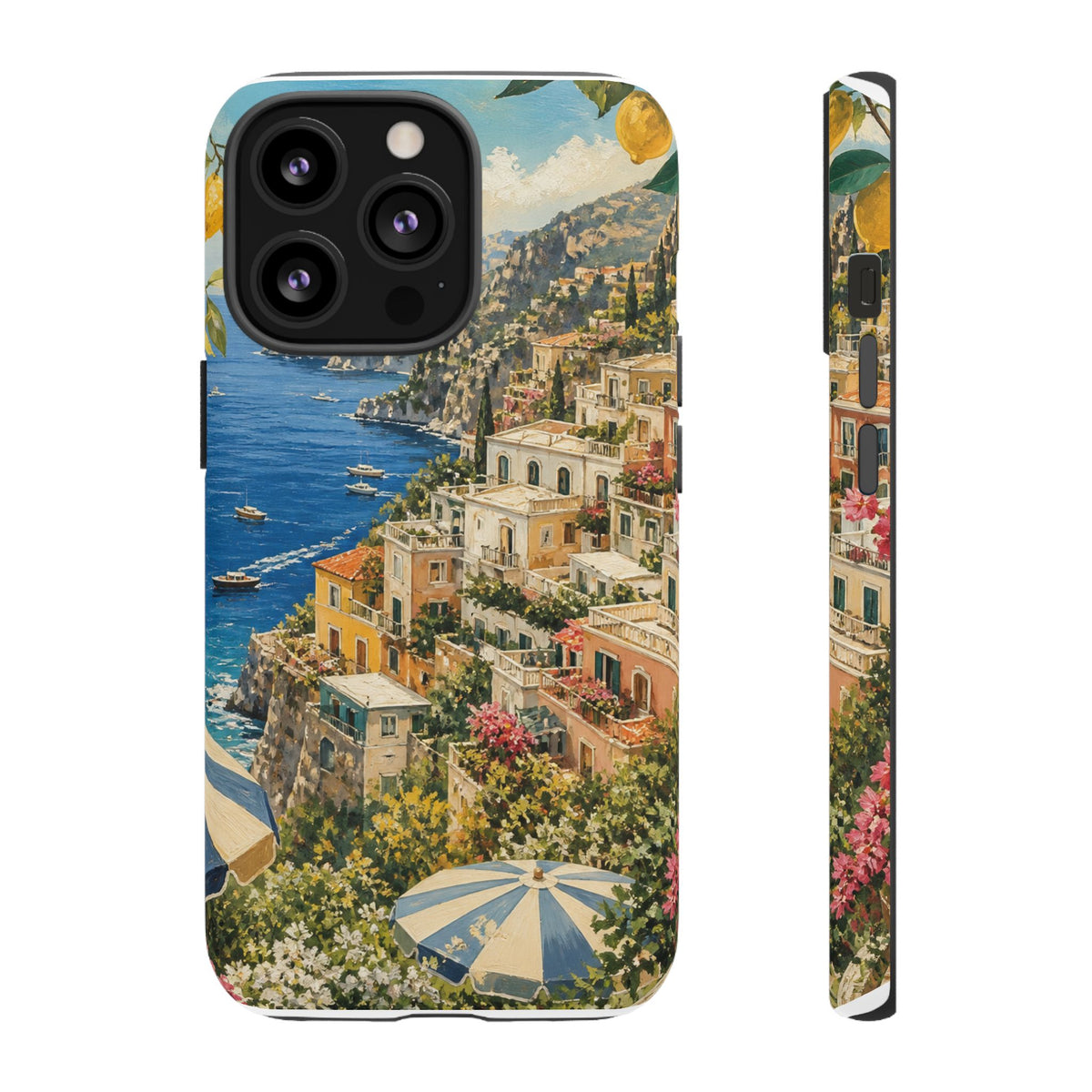 Amalfi Coast Phone Case, Coastal Travel Art, Tough Protective Case, Matte or Glossy