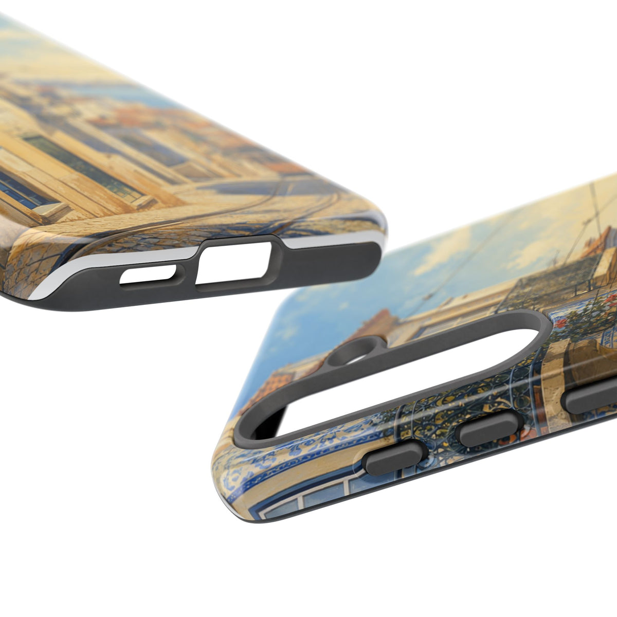 Lisbon Phone Case, Tram Street Travel Art, Tough Protective Case, Matte or Glossy