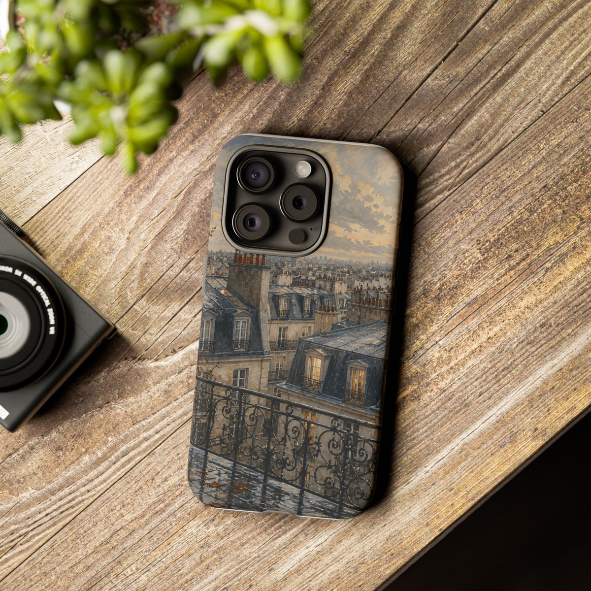 Paris Phone Case, Rooftop Travel Art, Tough Protective Case, Matte or Glossy