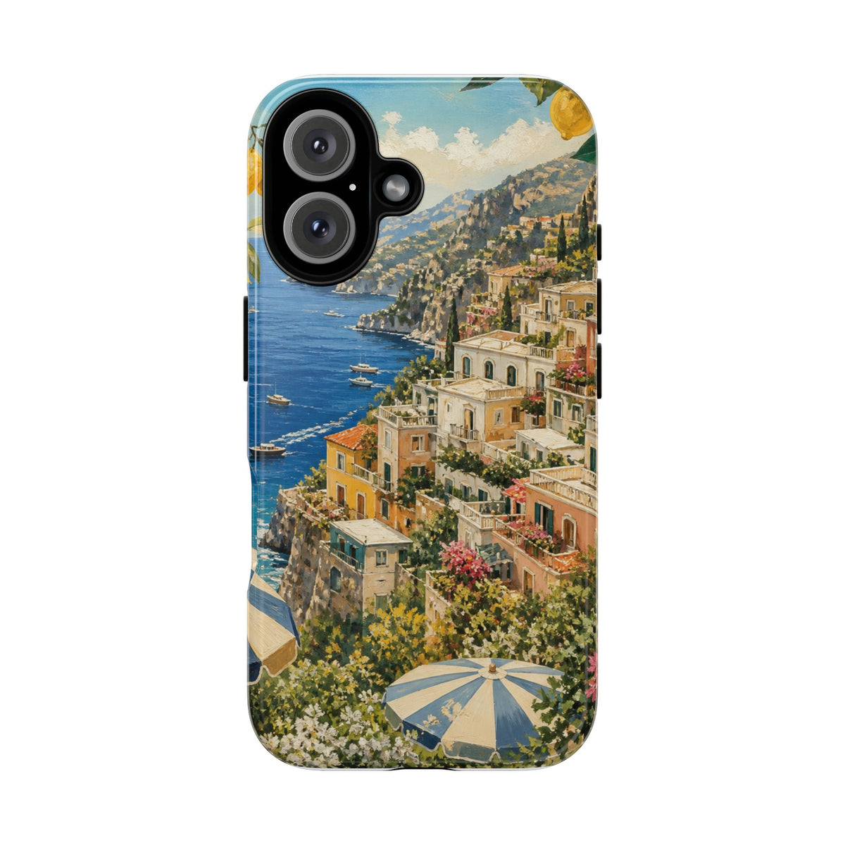 Amalfi Coast Phone Case, Coastal Travel Art, Tough Protective Case, Matte or Glossy