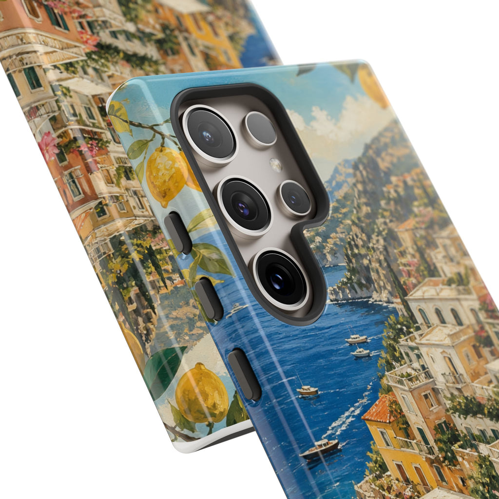 Amalfi Coast Phone Case, Coastal Travel Art, Tough Protective Case, Matte or Glossy