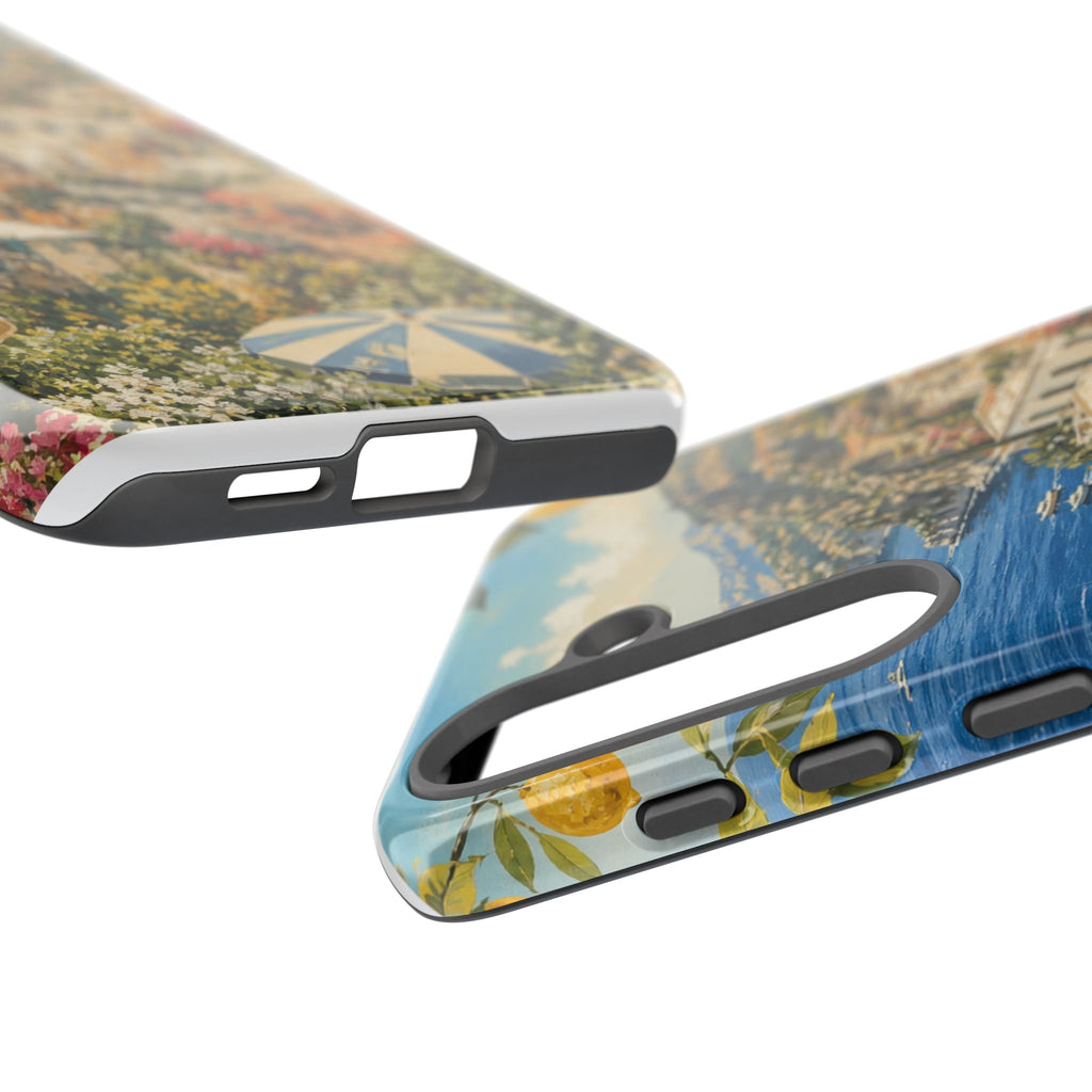 Amalfi Coast Phone Case, Coastal Travel Art, Tough Protective Case, Matte or Glossy