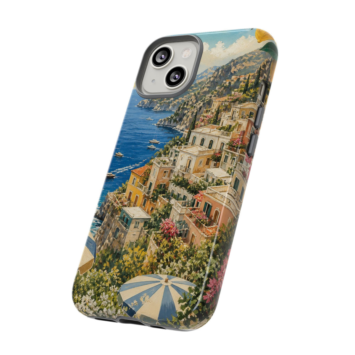 Amalfi Coast Phone Case, Coastal Travel Art, Tough Protective Case, Matte or Glossy