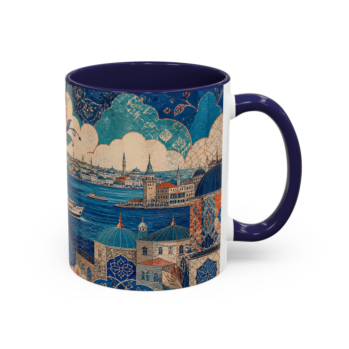 Istanbul Accent Coffee Mug, Material-Look Travel Art, 11oz 15oz