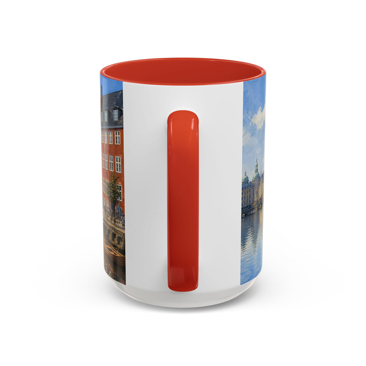 Copenhagen Accent Coffee Mug, Scenic Travel Art, 11oz 15oz