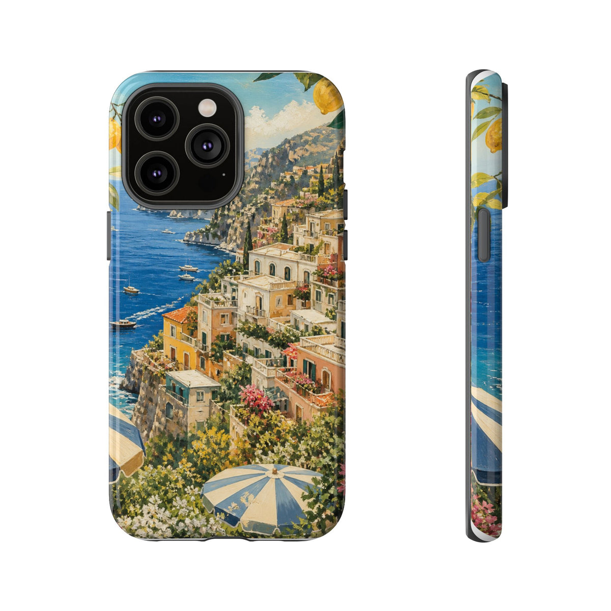 Amalfi Coast Phone Case, Coastal Travel Art, Tough Protective Case, Matte or Glossy