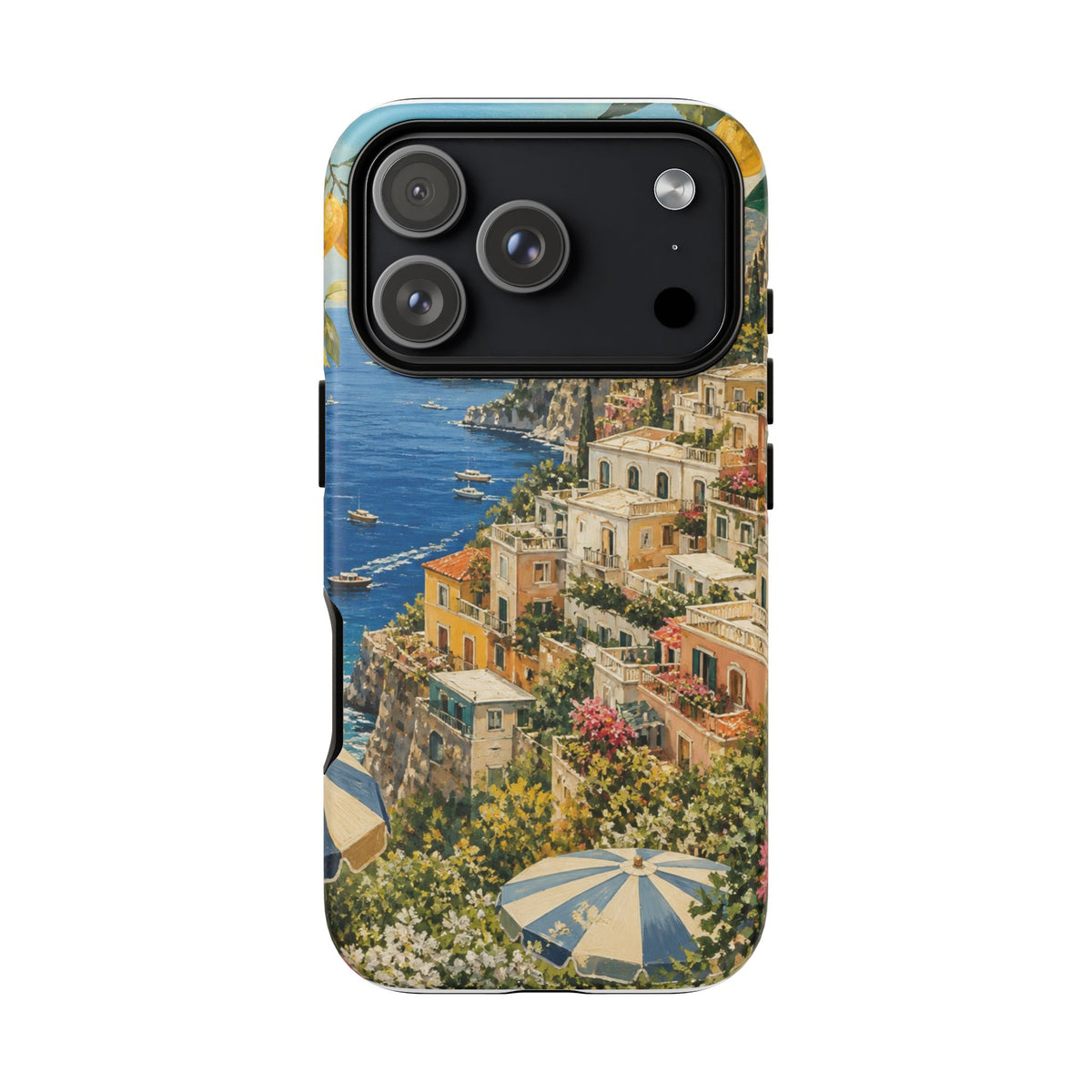 Amalfi Coast Phone Case, Coastal Travel Art, Tough Protective Case, Matte or Glossy