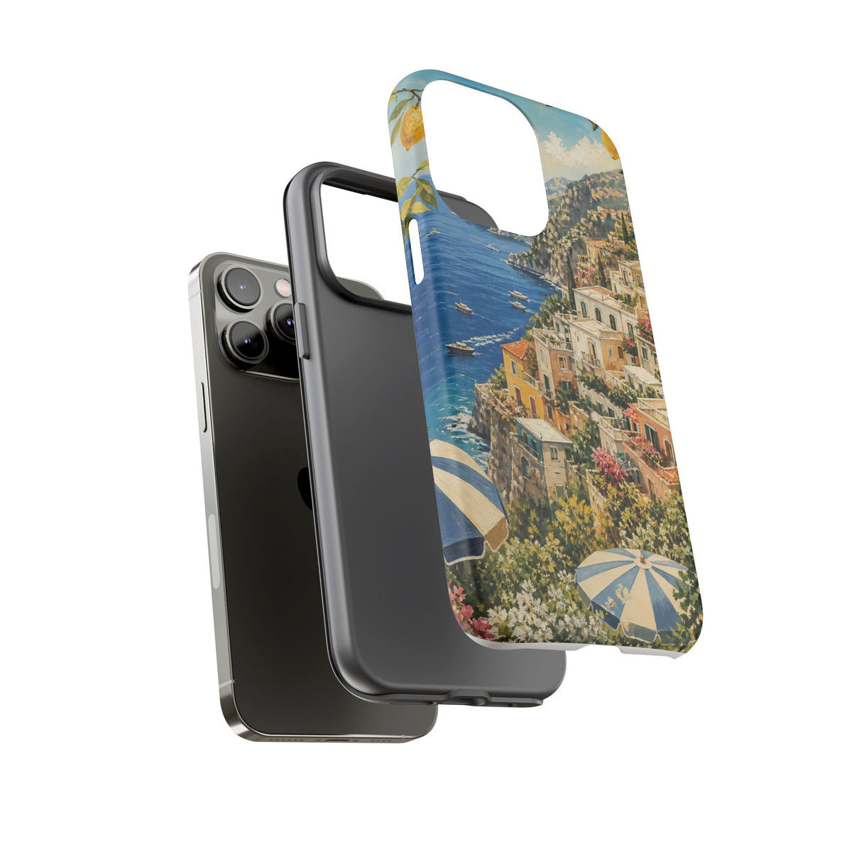 Amalfi Coast Phone Case, Coastal Travel Art, Tough Protective Case, Matte or Glossy