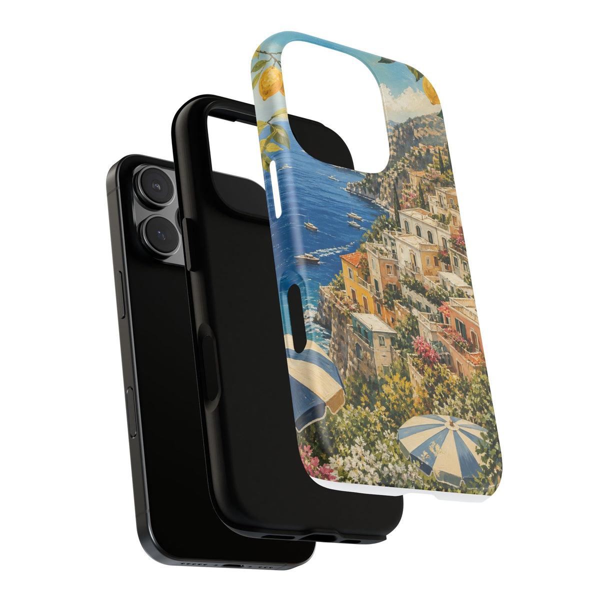 Amalfi Coast Phone Case, Coastal Travel Art, Tough Protective Case, Matte or Glossy
