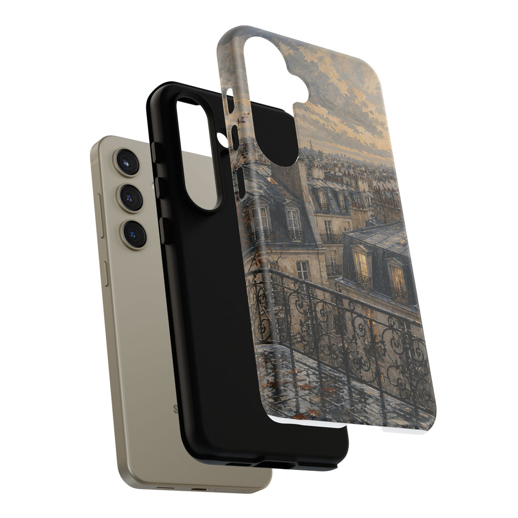 Paris Phone Case, Rooftop Travel Art, Tough Protective Case, Matte or Glossy