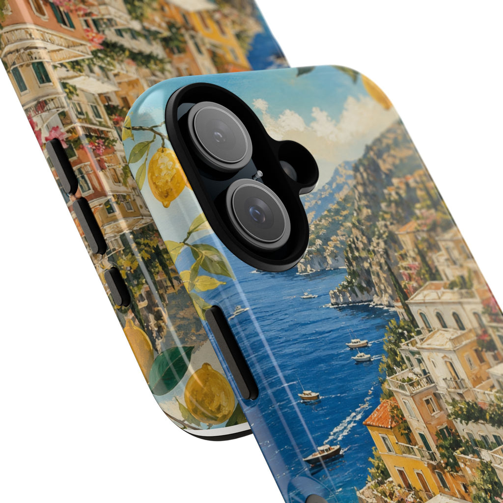 Amalfi Coast Phone Case, Coastal Travel Art, Tough Protective Case, Matte or Glossy