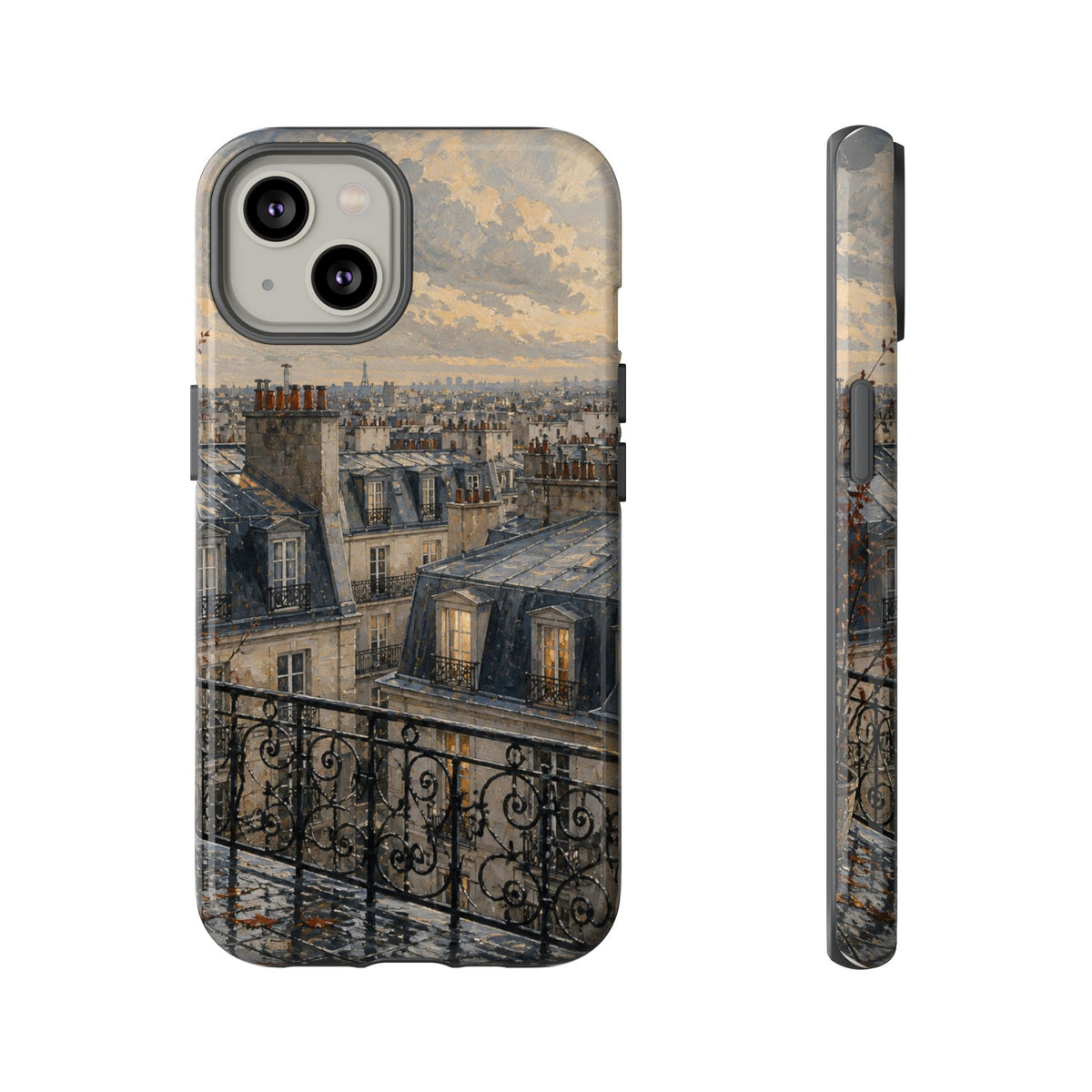 Paris Phone Case, Rooftop Travel Art, Tough Protective Case, Matte or Glossy