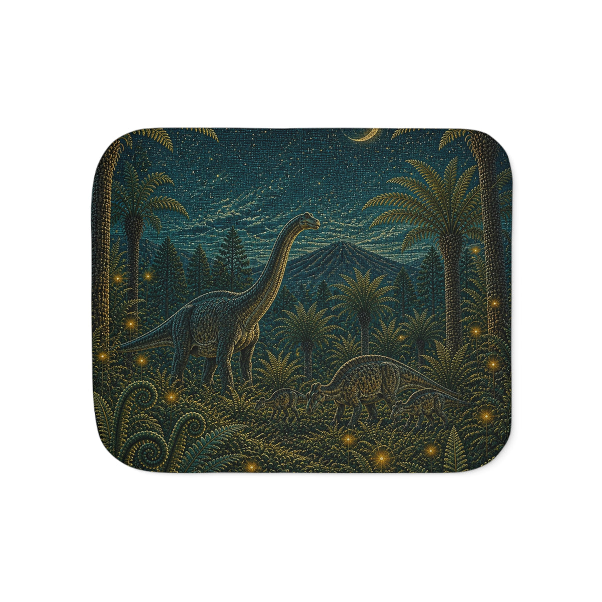 Dinosaur Blanket Toddler Boy, Dinosaur Garden Sherpa Throw Blanket, Dino Nursery Decor, Kids Blanket, Baby Shower Gift Boy