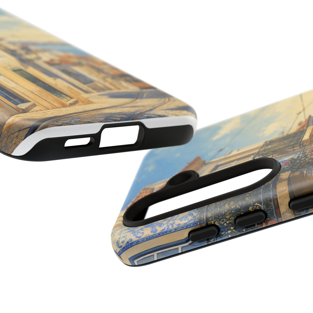 Lisbon Phone Case, Tram Street Travel Art, Tough Protective Case, Matte or Glossy