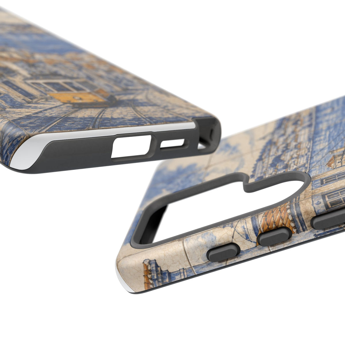 Lisbon Phone Case, Azulejo-Look Travel Art, Tough Protective Case, Matte or Glossy