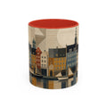 Copenhagen Accent Coffee Mug, Material-Look Travel Art, 11oz 15oz