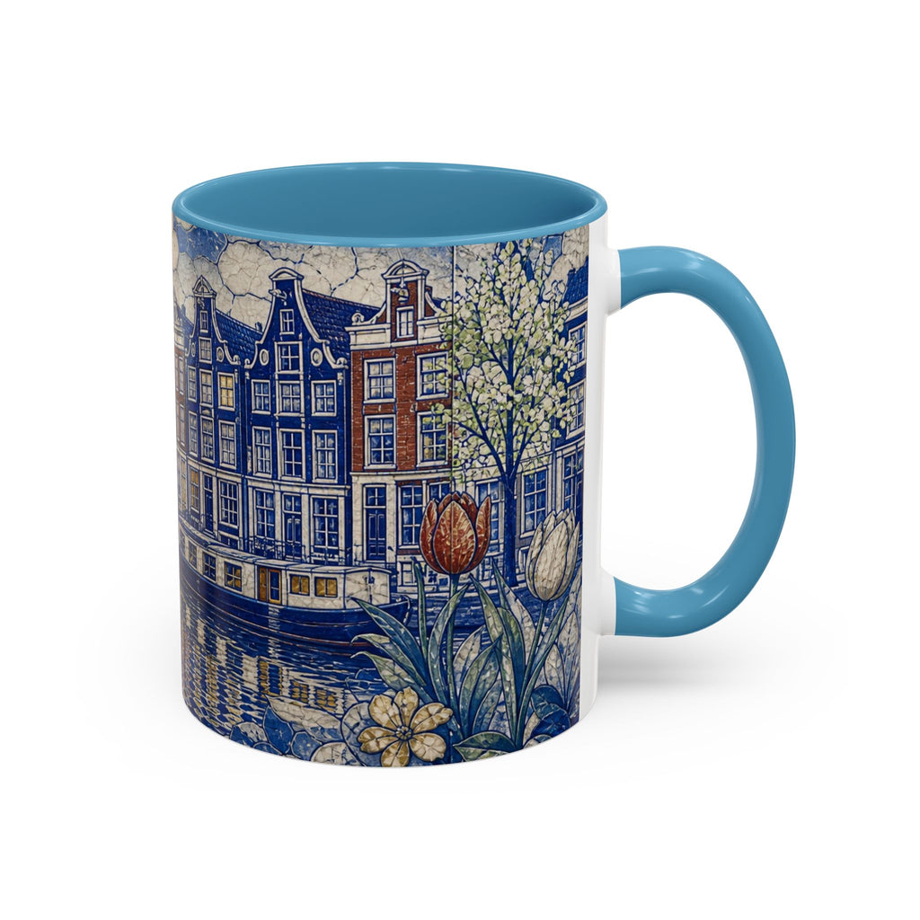 Amsterdam Accent Coffee Mug, Material-Look Travel Art, 11oz 15oz