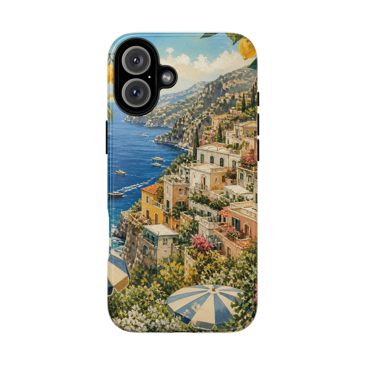 Amalfi Coast Phone Case, Coastal Travel Art, Tough Protective Case, Matte or Glossy