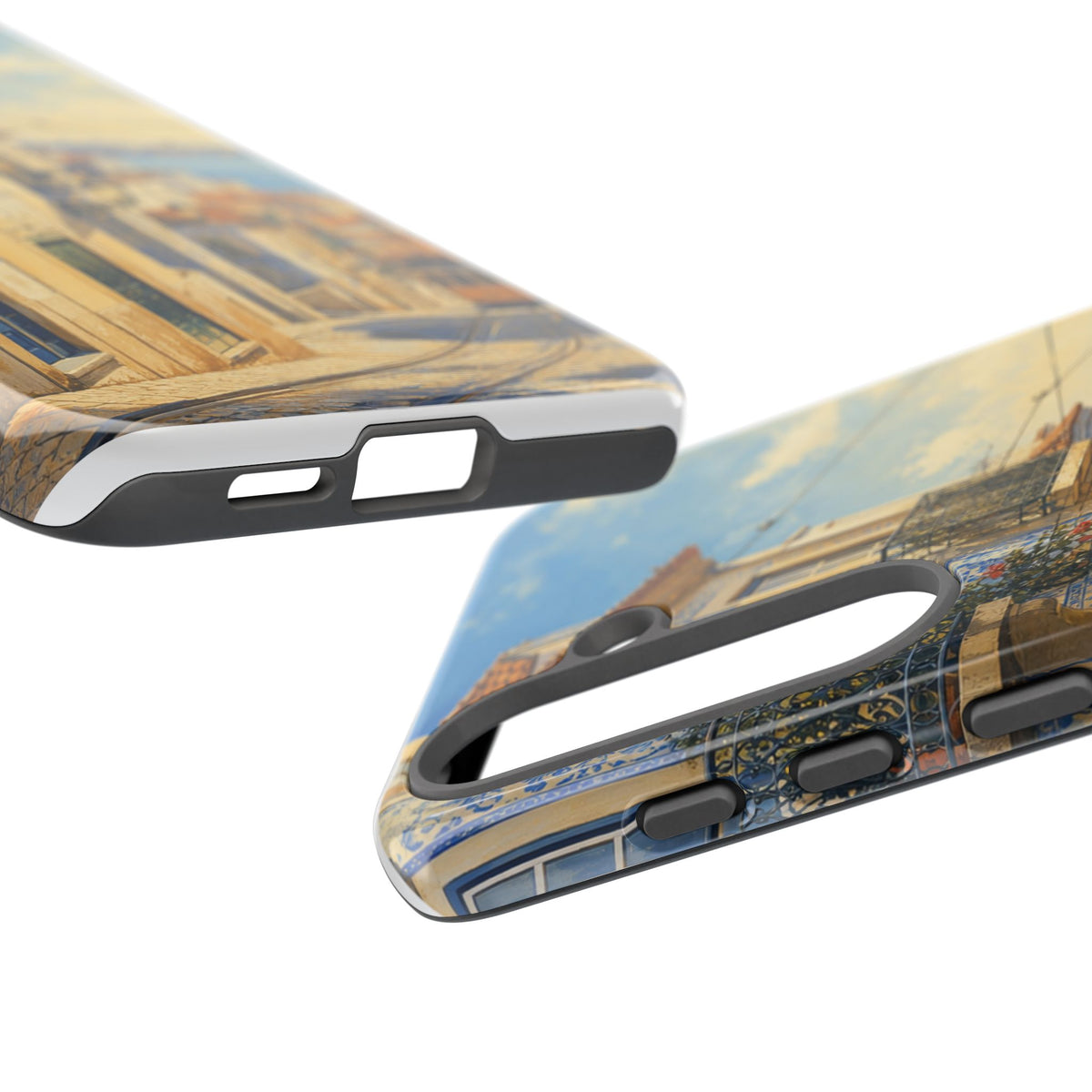 Lisbon Phone Case, Tram Street Travel Art, Tough Protective Case, Matte or Glossy