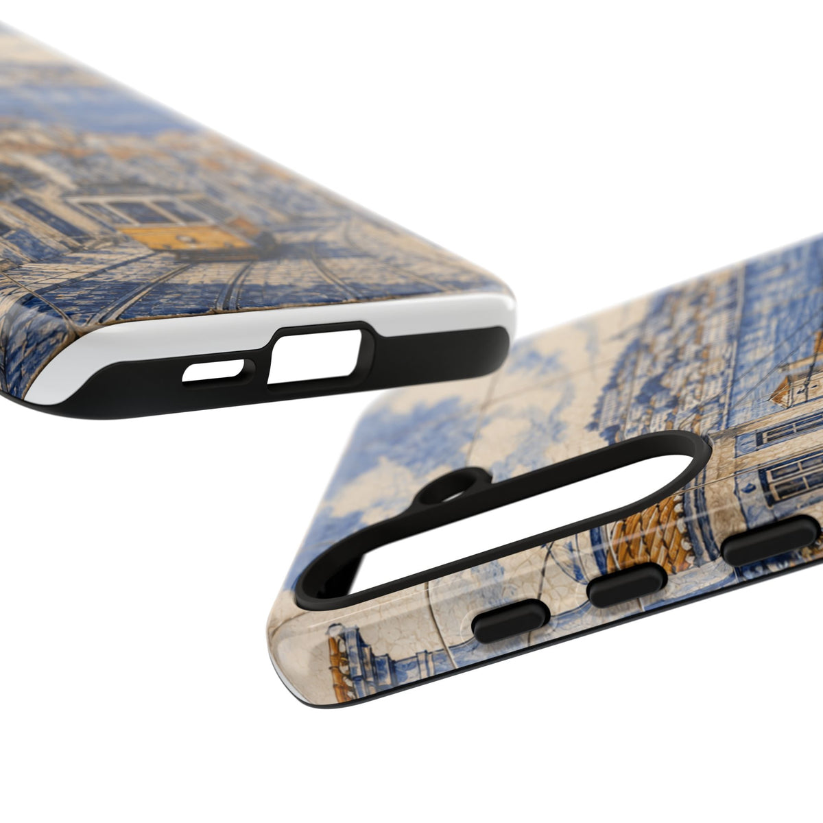 Lisbon Phone Case, Azulejo-Look Travel Art, Tough Protective Case, Matte or Glossy