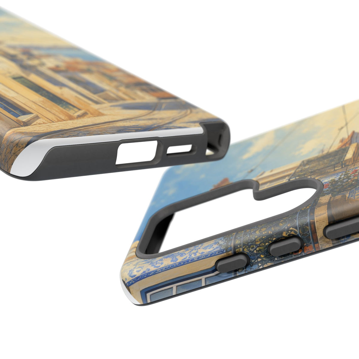 Lisbon Phone Case, Tram Street Travel Art, Tough Protective Case, Matte or Glossy