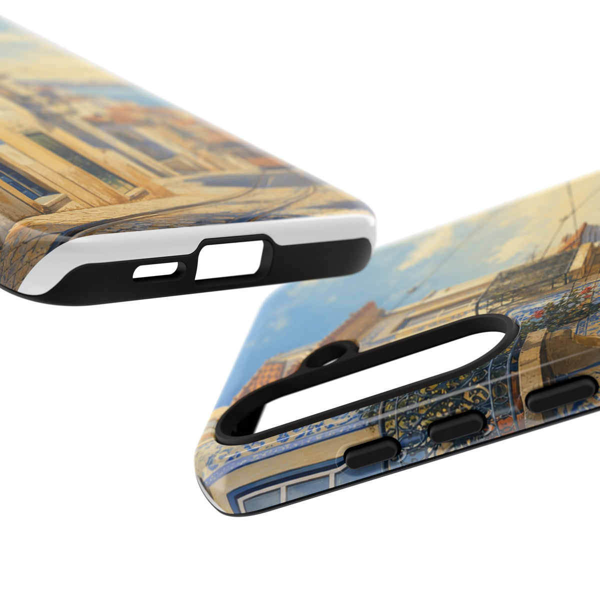 Lisbon Phone Case, Tram Street Travel Art, Tough Protective Case, Matte or Glossy