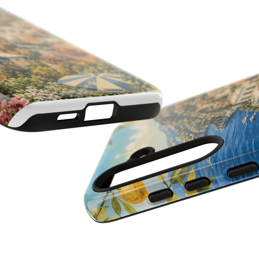 Amalfi Coast Phone Case, Coastal Travel Art, Tough Protective Case, Matte or Glossy