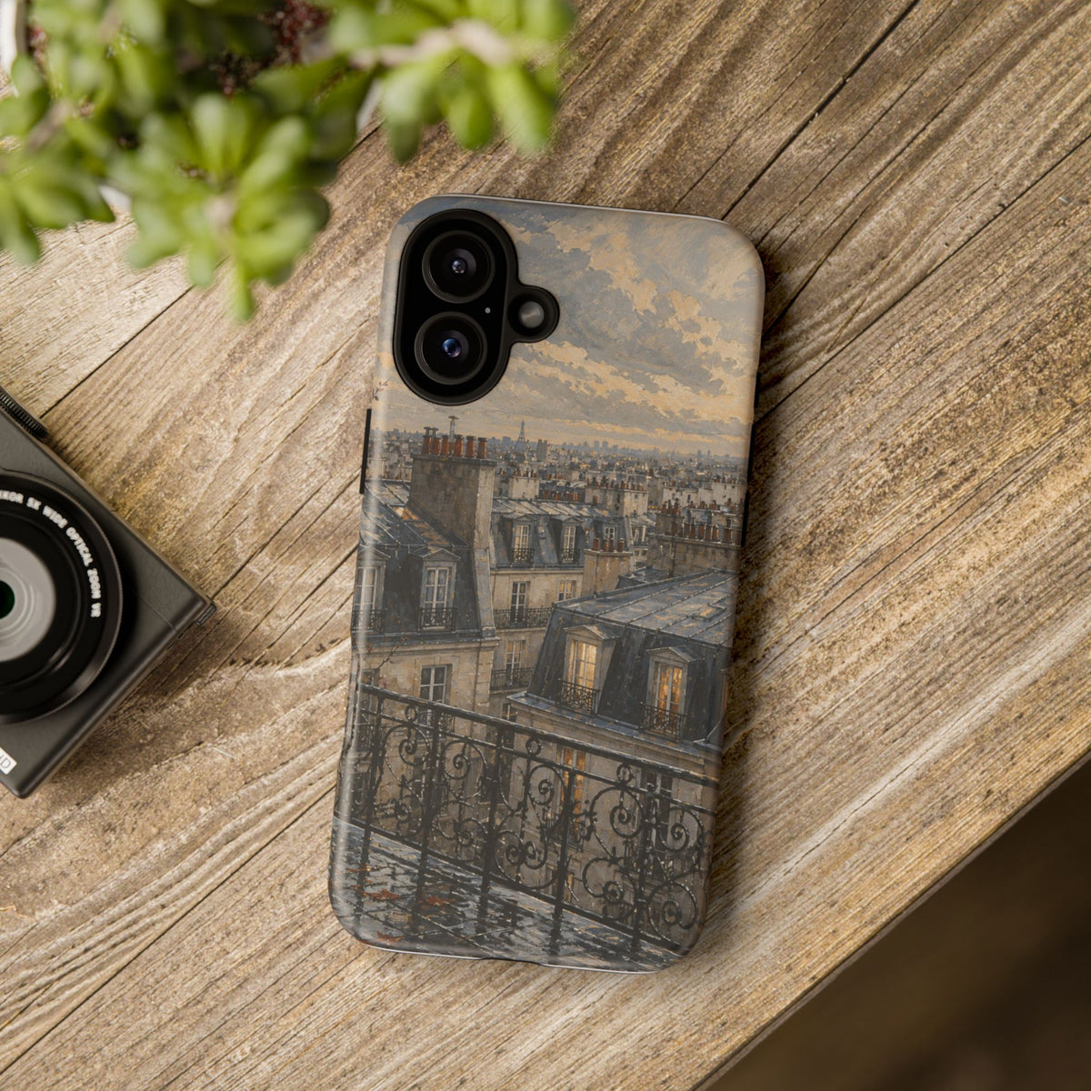 Paris Phone Case, Rooftop Travel Art, Tough Protective Case, Matte or Glossy