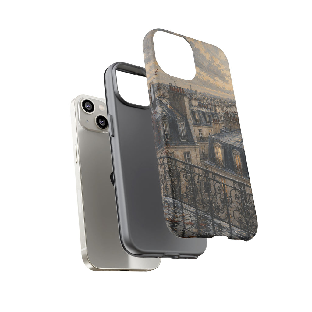 Paris Phone Case, Rooftop Travel Art, Tough Protective Case, Matte or Glossy