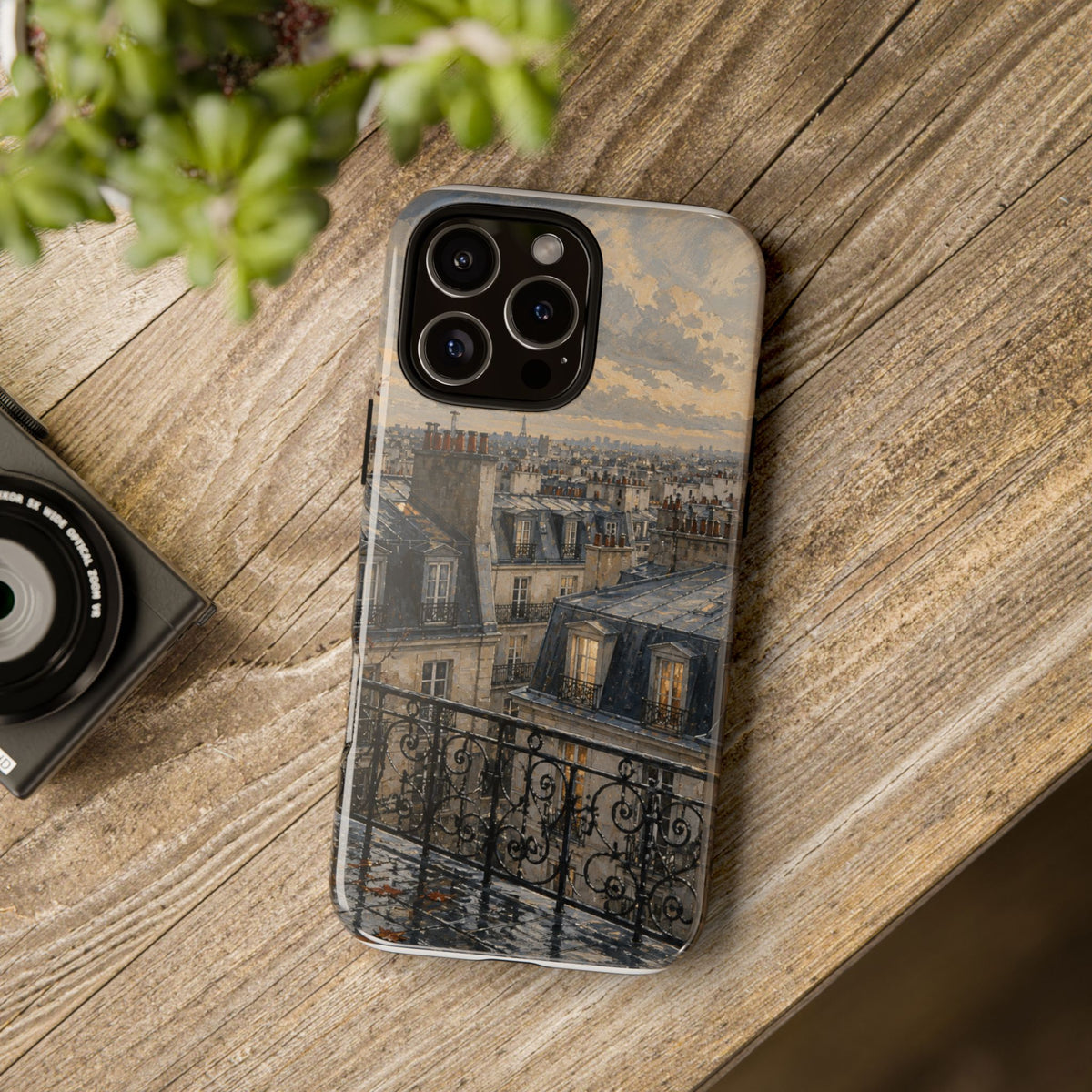 Paris Phone Case, Rooftop Travel Art, Tough Protective Case, Matte or Glossy