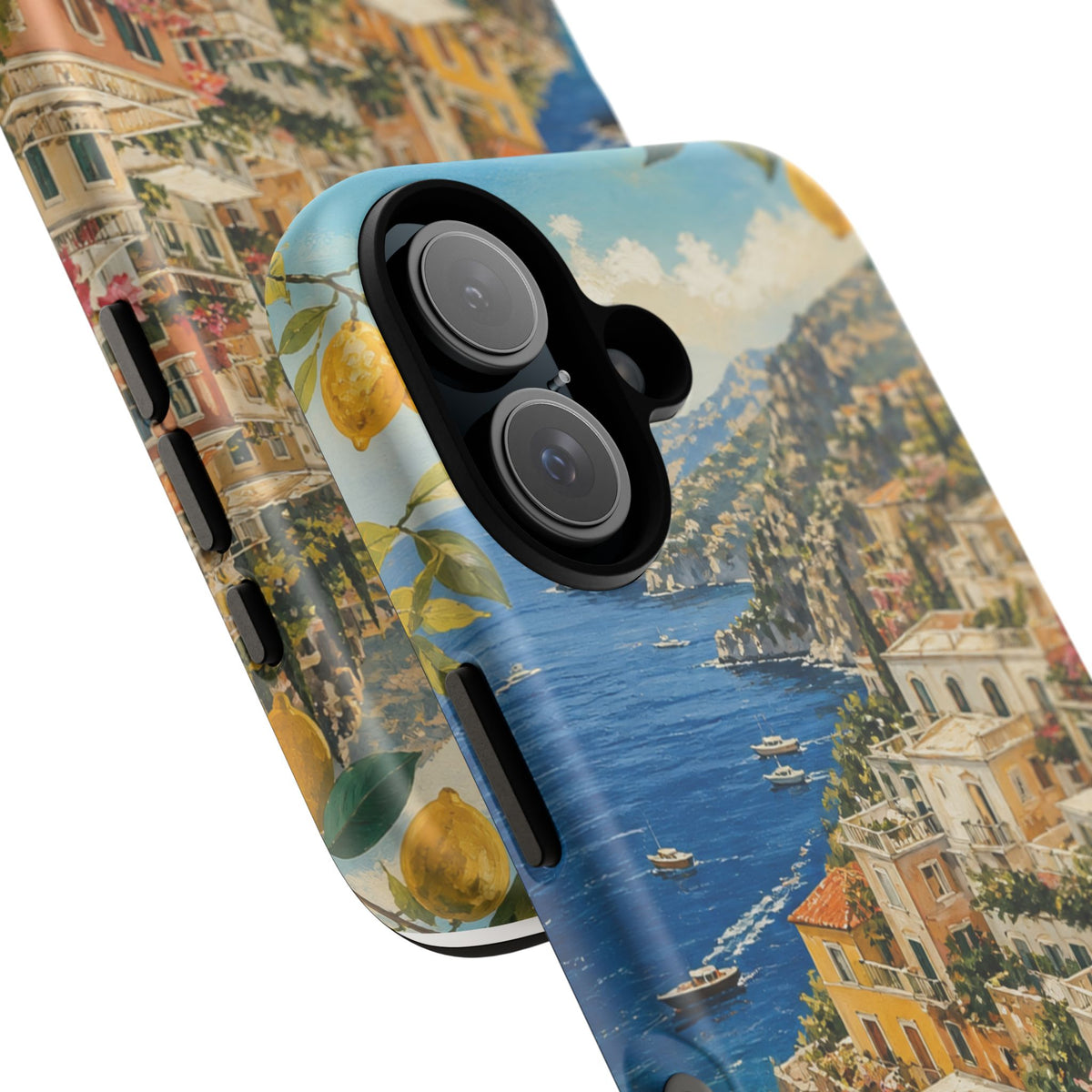 Amalfi Coast Phone Case, Coastal Travel Art, Tough Protective Case, Matte or Glossy