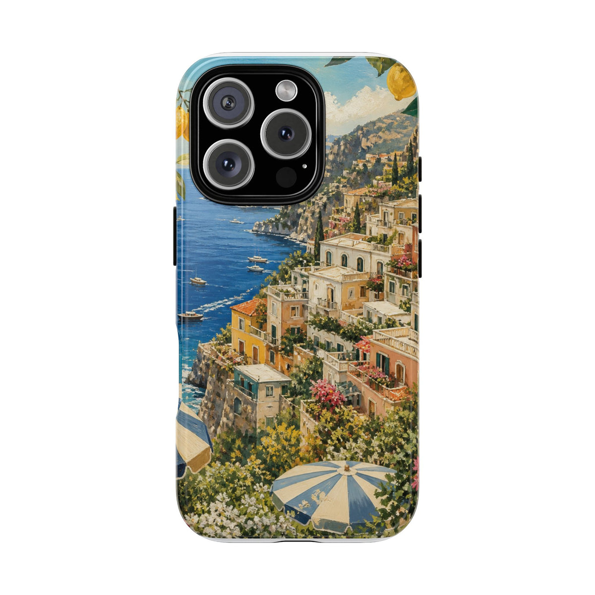 Amalfi Coast Phone Case, Coastal Travel Art, Tough Protective Case, Matte or Glossy