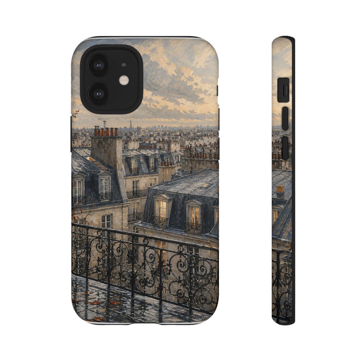 Paris Phone Case, Rooftop Travel Art, Tough Protective Case, Matte or Glossy