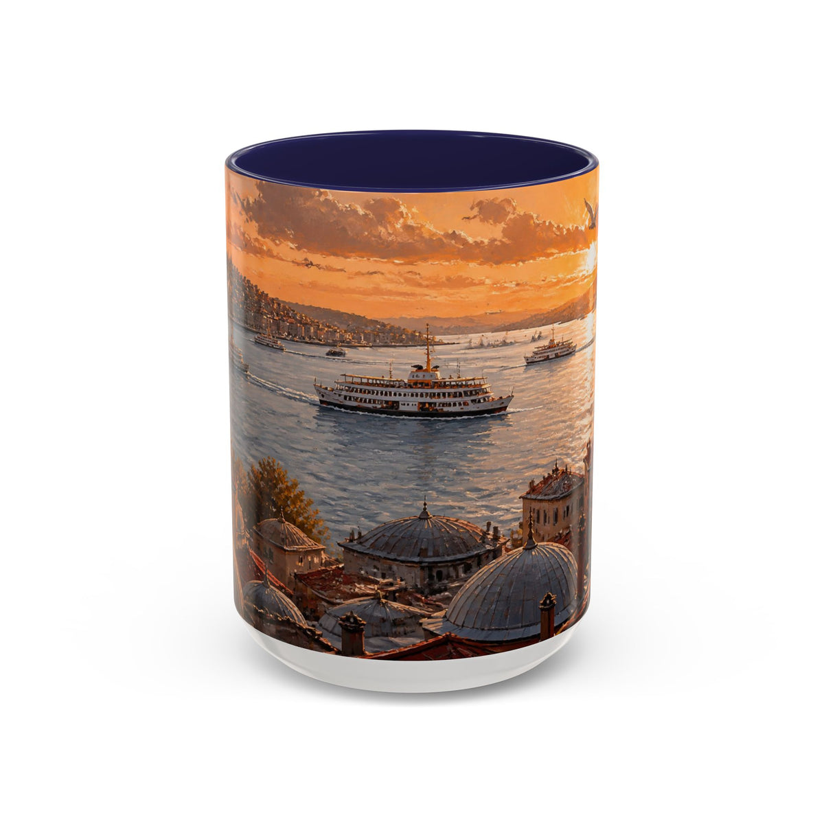 Istanbul Accent Coffee Mug, Scenic Travel Art, 11oz 15oz