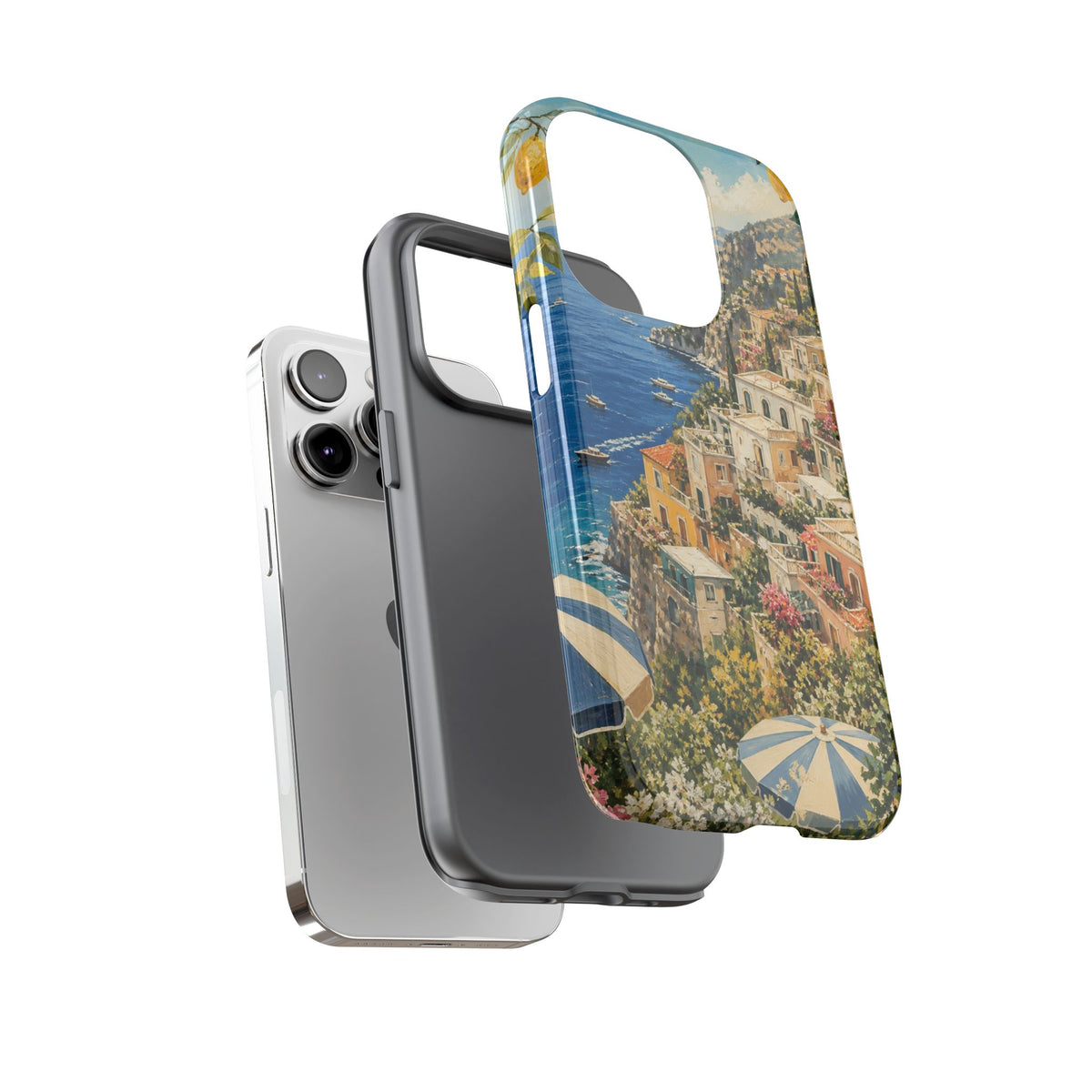 Amalfi Coast Phone Case, Coastal Travel Art, Tough Protective Case, Matte or Glossy