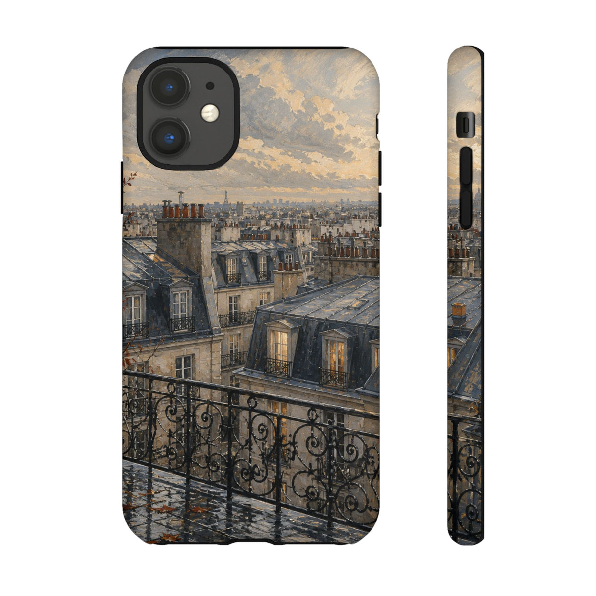 Paris Phone Case, Rooftop Travel Art, Tough Protective Case, Matte or Glossy