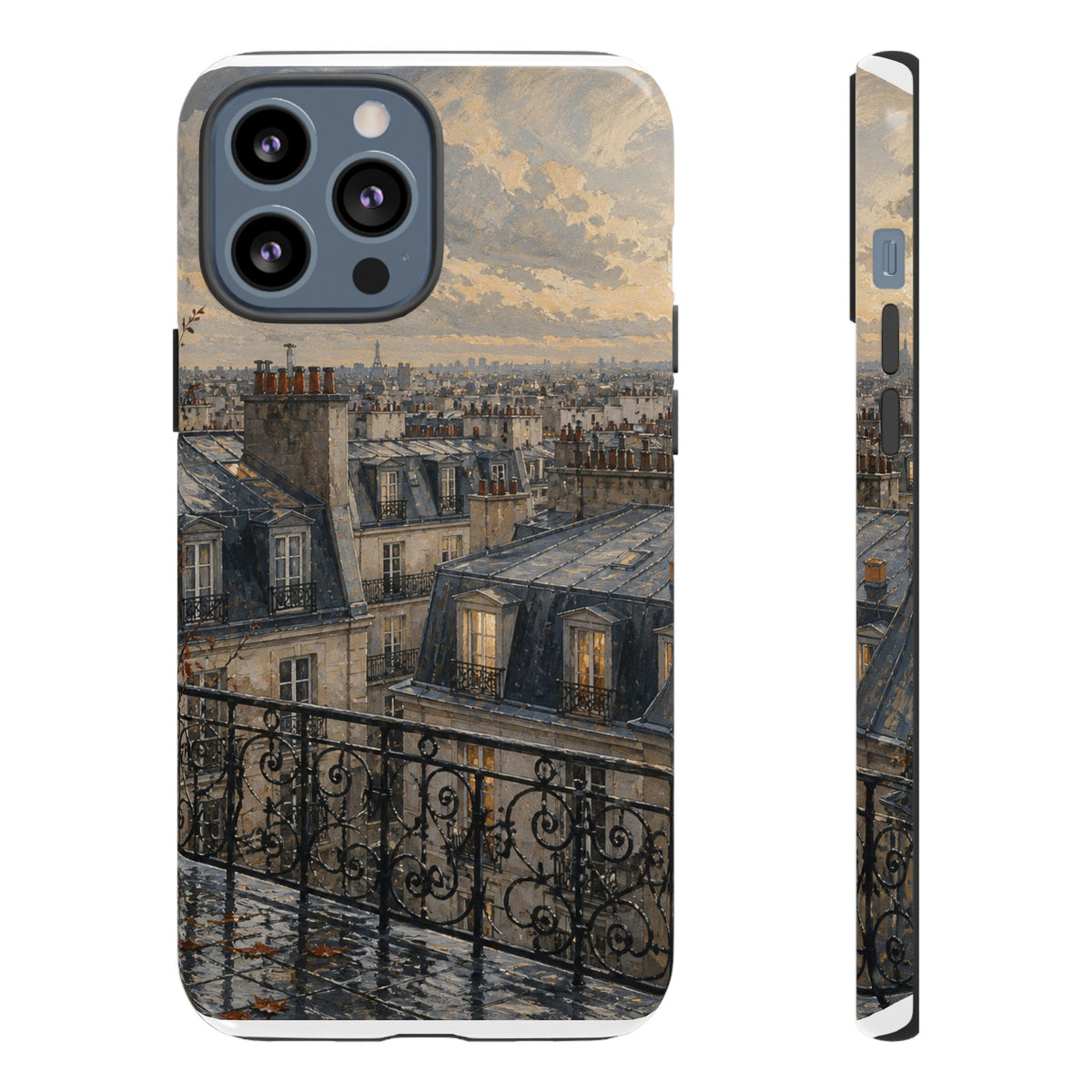 Paris Phone Case, Rooftop Travel Art, Tough Protective Case, Matte or Glossy