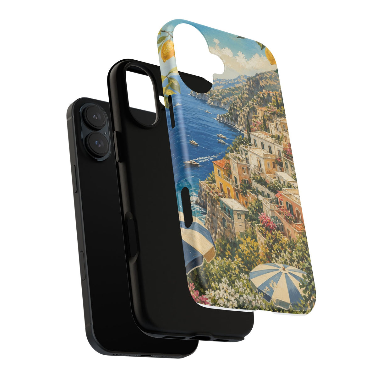 Amalfi Coast Phone Case, Coastal Travel Art, Tough Protective Case, Matte or Glossy